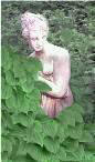 Wild Mexican Yam image with woman in garden sculpted in Greek style